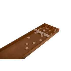 Longfield Games Longfield Sjoelbak Deluxe  Premium - met 30 Sjoelstenen - Wedstrijdsjoelbak 200 cm - dark finish