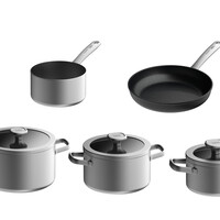 BergHOFF Leo Pannenset Graphite 5 delig - gerecycled RVS