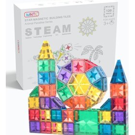 MNTL MNTL Magnetic Tiles Magnetische Tegels Rainbow - 120 stuks