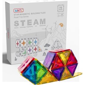 MNTL MNTL - Magnetic Tiles - Magnetische Tegels - 72 Stuks - Magnetisch Bouwspeelgoed