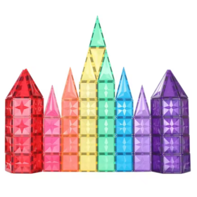 MNTL MNTL Magnetische Tegels Bouwspeelgoed Rainbow 62-delig