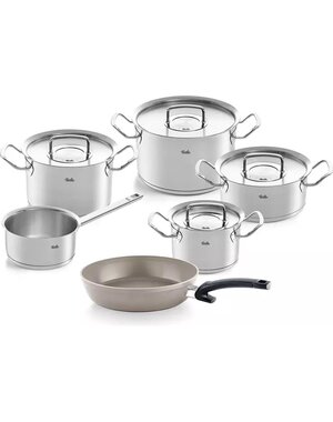 Fissler Fissler Original-Profi Collection Pannenset met Steelpan, Ceratal Koekenpan en RVS Deksels, 6-delig