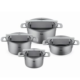 Fissler Phi Collection Pannenset met Glasdeksels, 4-delig