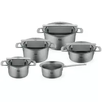 Phi Collection Pannenset met Glasdeksels, 5-delig