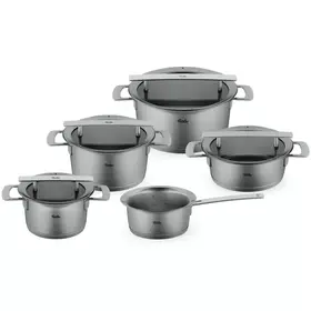 Fissler Phi Collection Pannenset met Glasdeksels, 5-delig