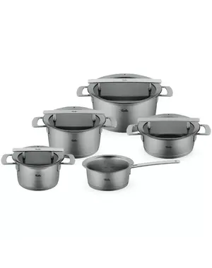 Fissler Phi Collection Pannenset met Glasdeksels, 5-delig