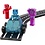 Magna Tiles Magna-Tiles Dashers 6-Piece Set, Speelgoed auto speelset, 3 jaar, Blauw, Paars, Rood