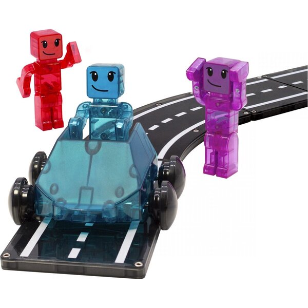 Magna Tiles Magna-Tiles Dashers 6-Piece Set, Speelgoed auto speelset, 3 jaar, Blauw, Paars, Rood