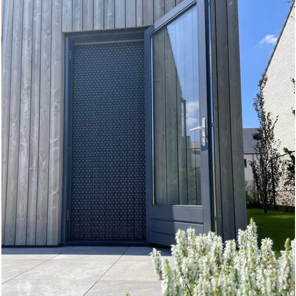 Vliegengordijnenexpert Vliegengordijn Aluminium - 90 x 210cm - Antraciet