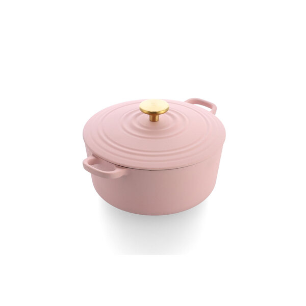 BK Cookware BK Bourgogne Braadpan - Blush Pink - 24 cm - Gietijzer
