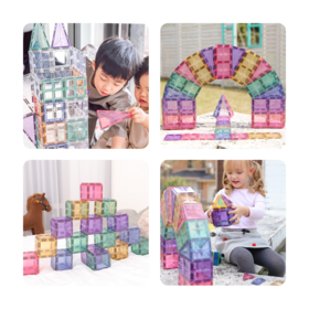 MNTL MNTL Magnetic Tiles Magnetische Tegels Pastel - 108 stuks