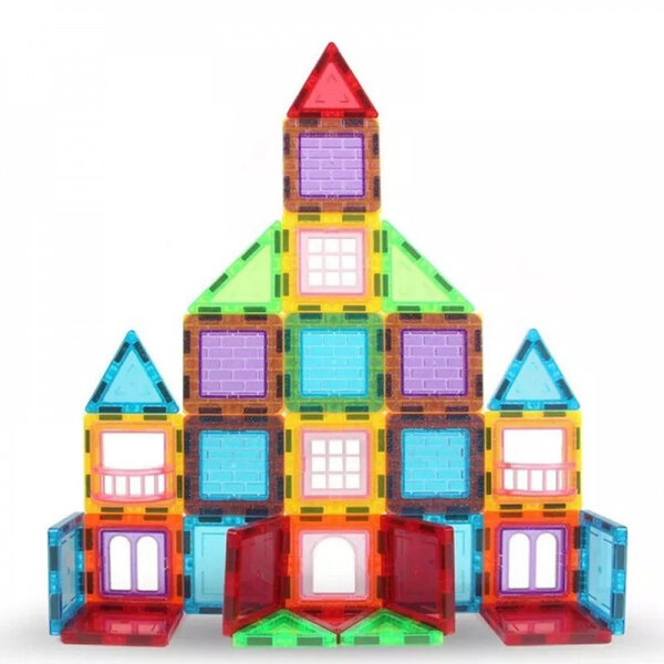 Magic Magnetic Magnetic Tiles Construction Blocks Veelkleurig 45 stuks