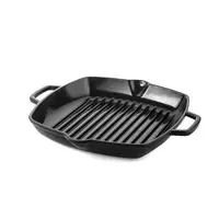 DUCQ Grillpan Gietijzer Zwart - 28cm