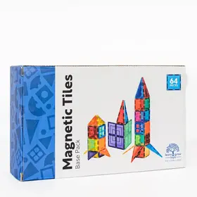 Learn and Grow Toys Magnetische tegels - Basispakket 64 delig