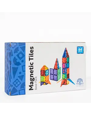 Learn and Grow Toys Magnetische tegels - Basispakket 64 delig