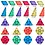 Learn and Grow Toys Learn and Grow Magnetische tegels - Geometrisch 36 delig