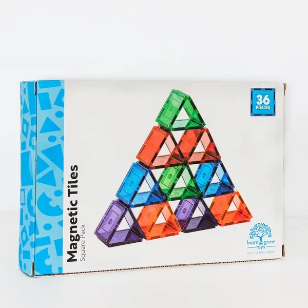Learn and Grow Toys Learn and Grow Magnetische tegels - Kleine Vierkanten 36 delig