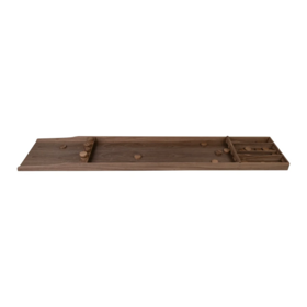 Longfield Games Longfield Wedstrijd sjoelbak - hoogwaardig walnoot hout - 200 cm - 30 walnoot houten sjoelschijven
