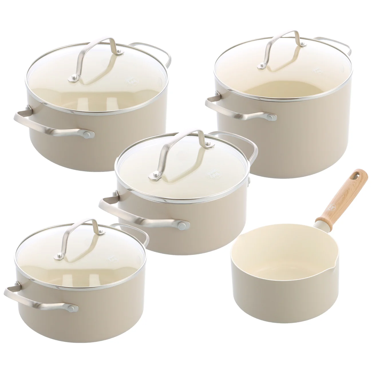 Inductie Pannenset Met Afneembare Handgreep