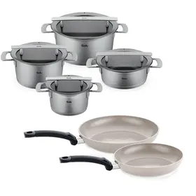 Fissler Phi Collection Pannenset met Glasdeksels, 6-delig
