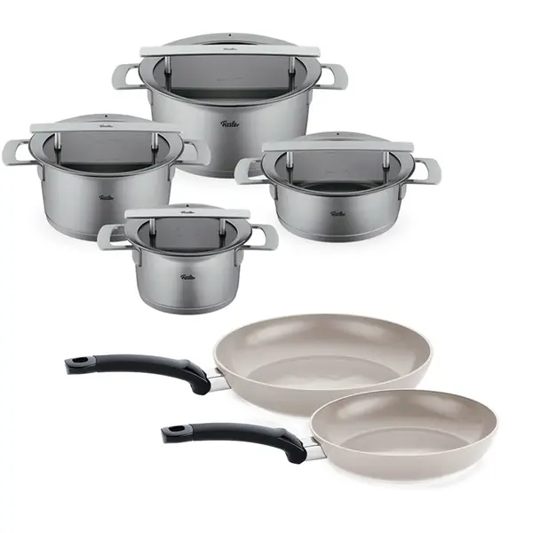 Fissler Fissler Phi Collection Pannenset met Glasdeksels, 6-delig