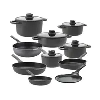 Pannenset Leo Stone + - 15 Delig - Downdraft met Gratis Serveertang