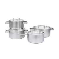 King pannenset 4 delig - RVS