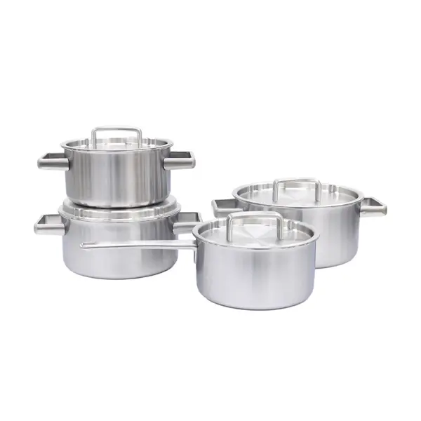 Habonne Habonne King pannenset 4 delig - RVS