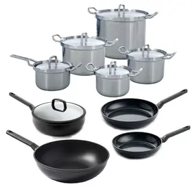 BK Cookware BK Q-linair Master RVS Pannenset - 9 delig