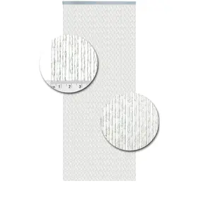 Vliegengordijnenexpert Vliegengordijnenexpert Milano - Vliegengordijn - 92x210 cm - Transparant met witte Draad