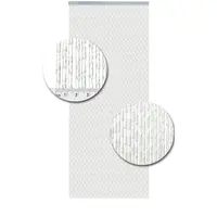 Vliegengordijnenexpert Milano - Vliegengordijn - 100x240 cm - Transparant met witte draad