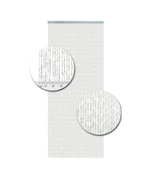 Vliegengordijnenexpert Vliegengordijnenexpert Milano - Vliegengordijn - 100x240 cm - Transparant met witte draad