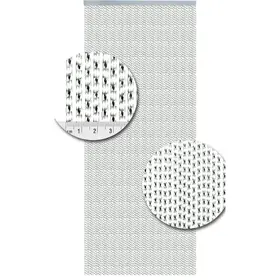 Vliegengordijnenexpert Lucca Vliegengordijn - 92x210 cm - Transparant met Zwart