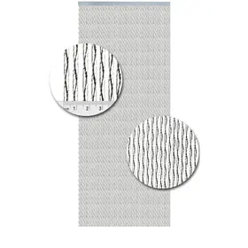 Vliegengordijnenexpert Milano Vliegengordijn - 92x210cm - Transparant/Zwart