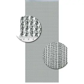 Vliegengordijnenexpert Venetië Vliegengordijn - 92x210 cm - Transparant met zilveren kern