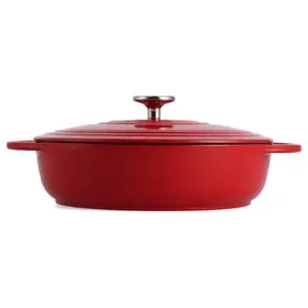 BK Cookware BK Bourgogne Gietijzeren Stoofpan  Laag Chili Red 28cm