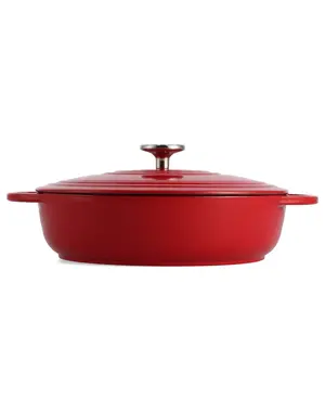 BK Cookware Bourgogne Gietijzeren Stoofpan  Laag Chili Red 28cm