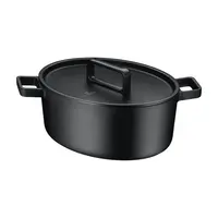 Flavour Gietijzeren Braadpan Ovaal Zwart 33x26CM