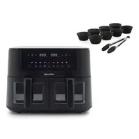Bistro AirFryer DUAL XL + 8delig Bak set PFAS-vrij