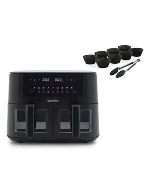 Greenpan Bistro AirFryer DUAL XL + 8delig Bak set PFAS-vrij