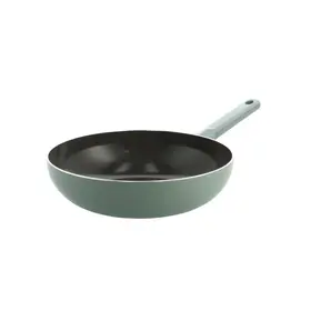 Greenchef Greenchef Tones Wok Antiaanbaklaag Wok 28cm -  Smokey Blue