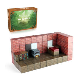 Magnetenspeelgoed.nl Magnetische bouwstenen Rode hut 80 stuks