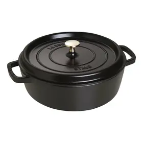 Staub Staub Lage cocotte 28cm / 5.7L - Zwart