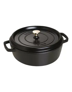 Staub Lage cocotte 28cm / 5.7L - Zwart