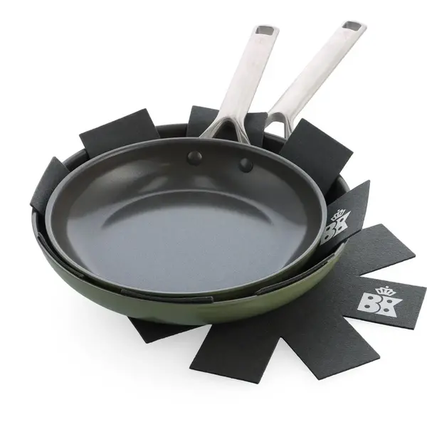 BK BK Sublime Koekenpannenset Olive Green -24 & 28 cm met gratis panbeschermer