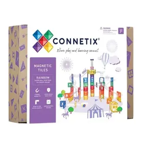CONNETIX  CONNETIX Magnetic Tiles Super Ball Run Rainbow 134 stuks