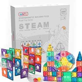 MNTL magnetisch regenboog speelgoed XXXL voordeelpakket 220 stuks