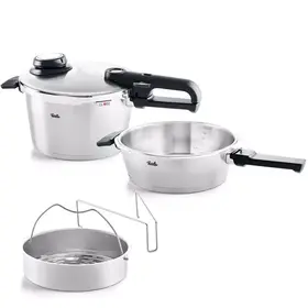 Fissler Premium Snelkookset met RVS Deksel 4.5L en  2.5L