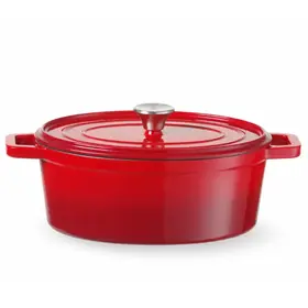 Hendi Hendi Braadpan Geëmailleerd gietijzer 4.4ltr Rood