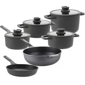 BergHOFF BergHOFF Pannenset Leo Stone+ 7 pannen - Downdraft  met Gratis panbeschermers